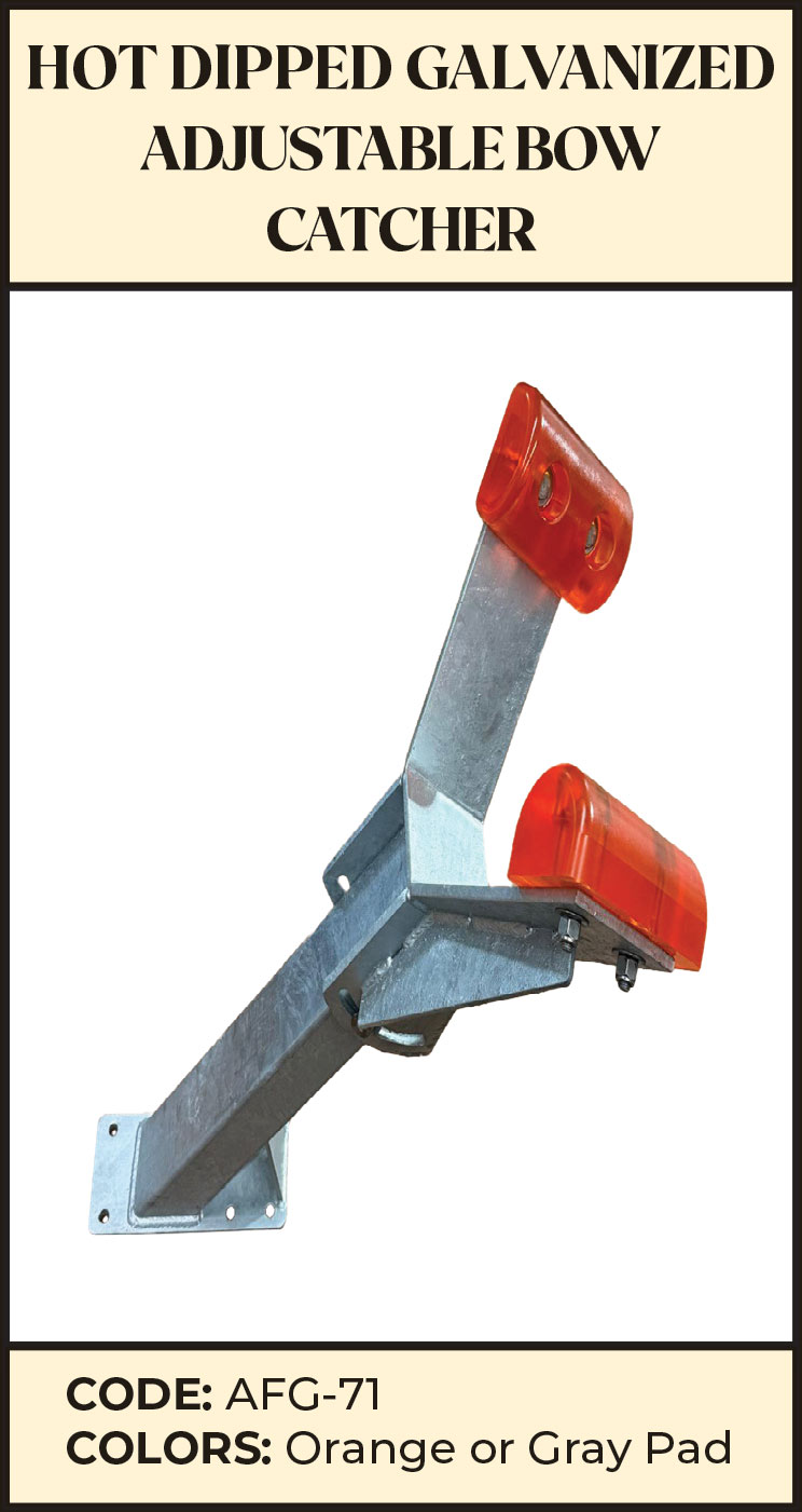 Galvanized Adjustable Bow Catcher with Orange or Gray Pad
